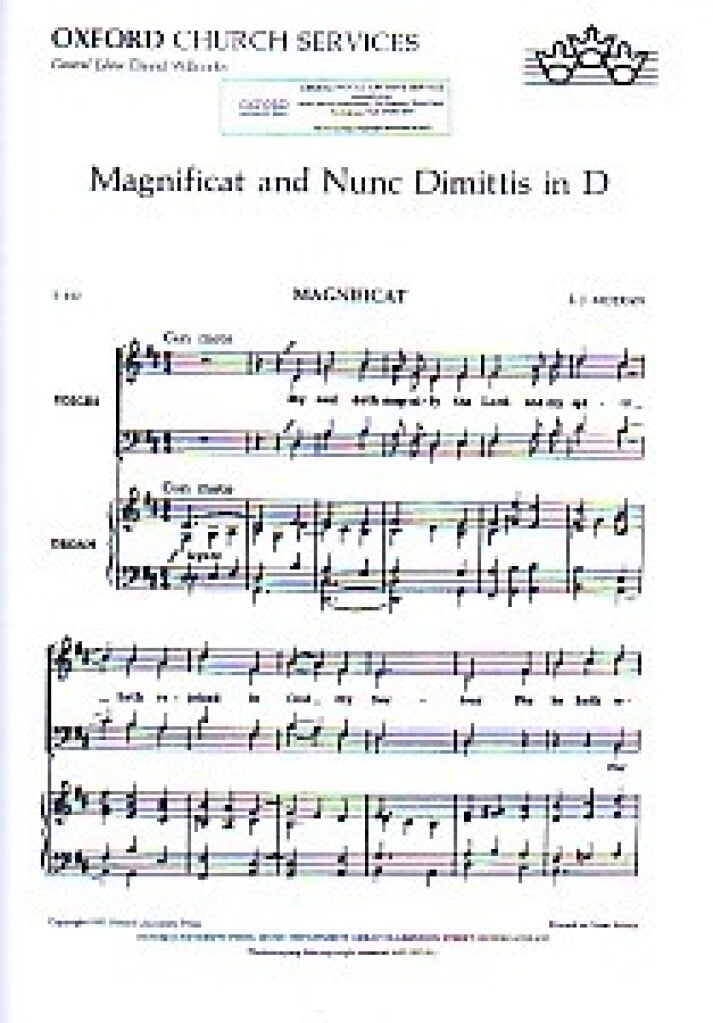 Magnificat and Nunc Dimittis in D